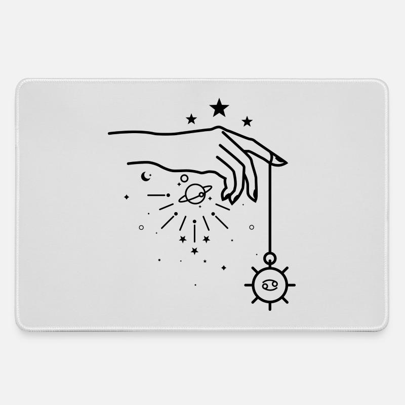 Minimal Night Dot - Large Gaming Mouse Mat - grey