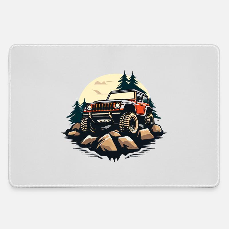 Off Road_01 - Large Gaming Mouse Mat - grey
