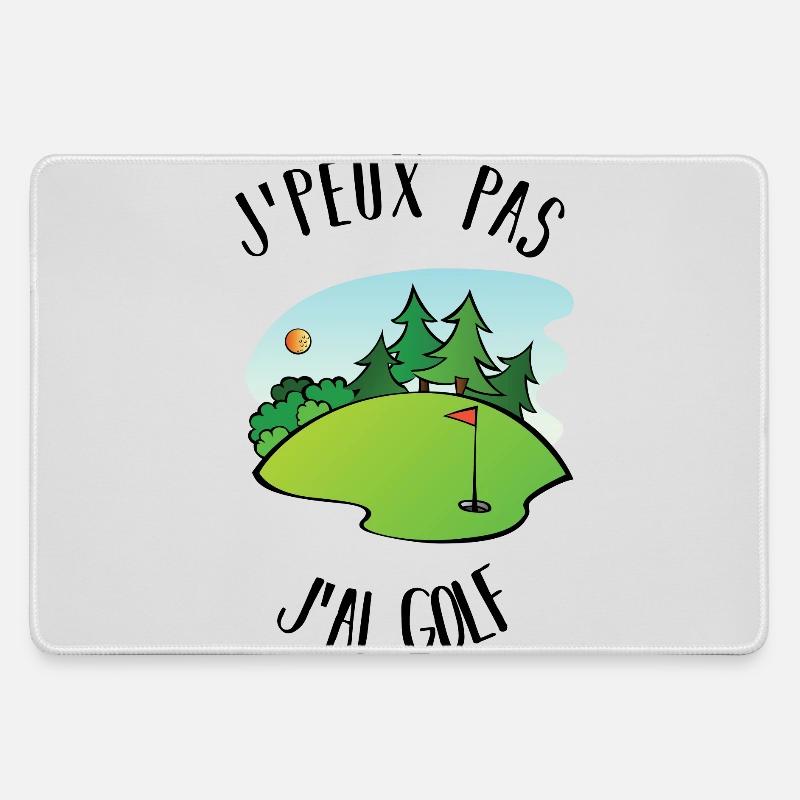 I can not play golf - Large Gaming Mouse Mat - grey