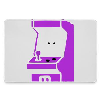  Spielautomat Arcade Silhouette - Mousepad groß für Gamer - Grau - Vorne