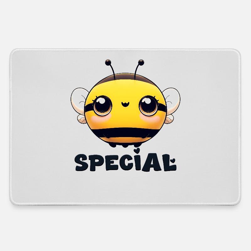 Bee Special Charm - Large Gaming Mouse Mat - grey