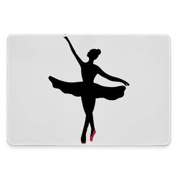Ballett Tänzerin -Ballerina - Mousepad groß für Gamer - Grau - Vorne