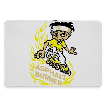 Asphalt burner flex - Mousepad groß für Gamer - Grau - Vorne