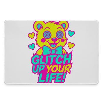 Glitch Up your Life! Motif 2 - Grand tapis de souris gamer - bruyère - Devant