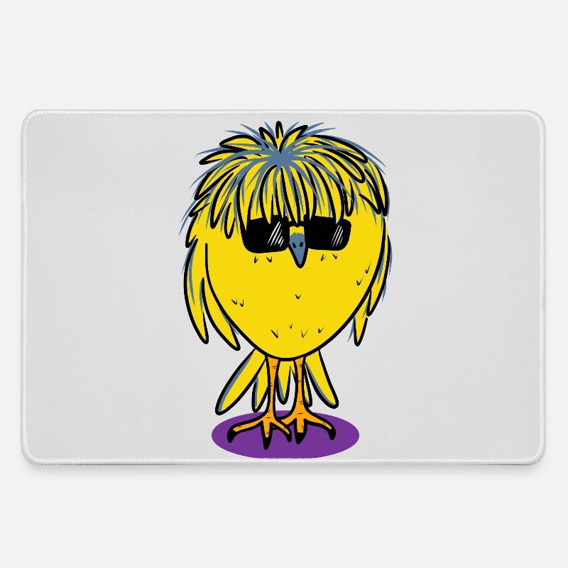 "B" Bird - Large Gaming Mouse Mat - grey