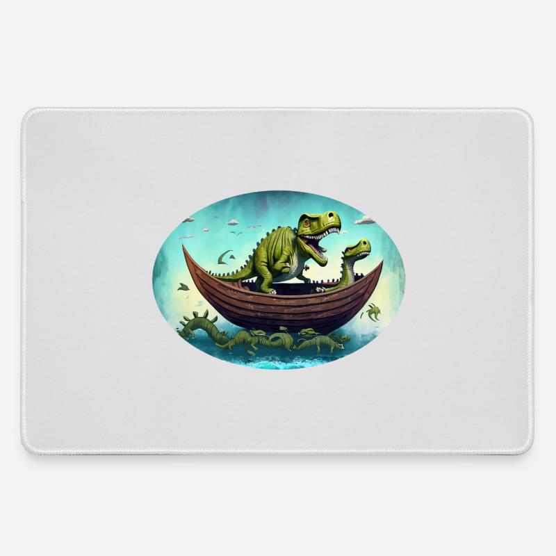 Dino Ark - Large Gaming Mouse Mat - grey