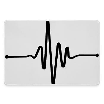 Heart Beat Frequenz Linie - Mousepad groß für Gamer - Grau - Vorne