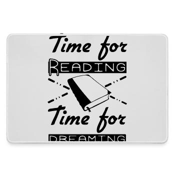 Time for Reading & Dreaming - Large Gaming Mouse Mat - grey - Front