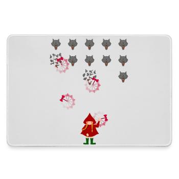 Little Red Riding Hood Play - Large Gaming Mouse Mat - grey - Front