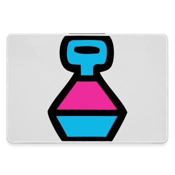  Retro Trinkflasche 90er Pop Art - Mousepad groß für Gamer - Grau - Vorne