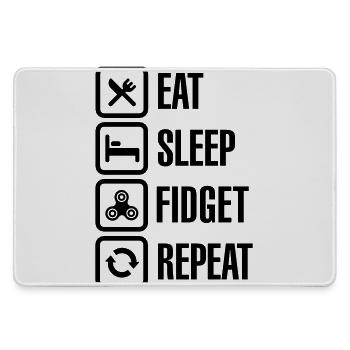 Eat Sleep Fidget Repeat - Fidget Spinner - Grand tapis de souris gamer - bruyère - Devant