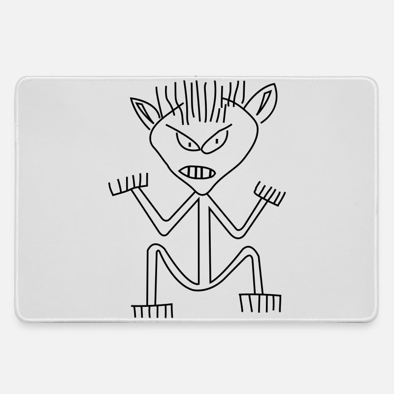 bad day - Large Gaming Mouse Mat - grey