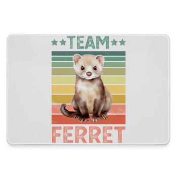 Frettchen - Mousepad groß für Gamer - Grau - Vorne