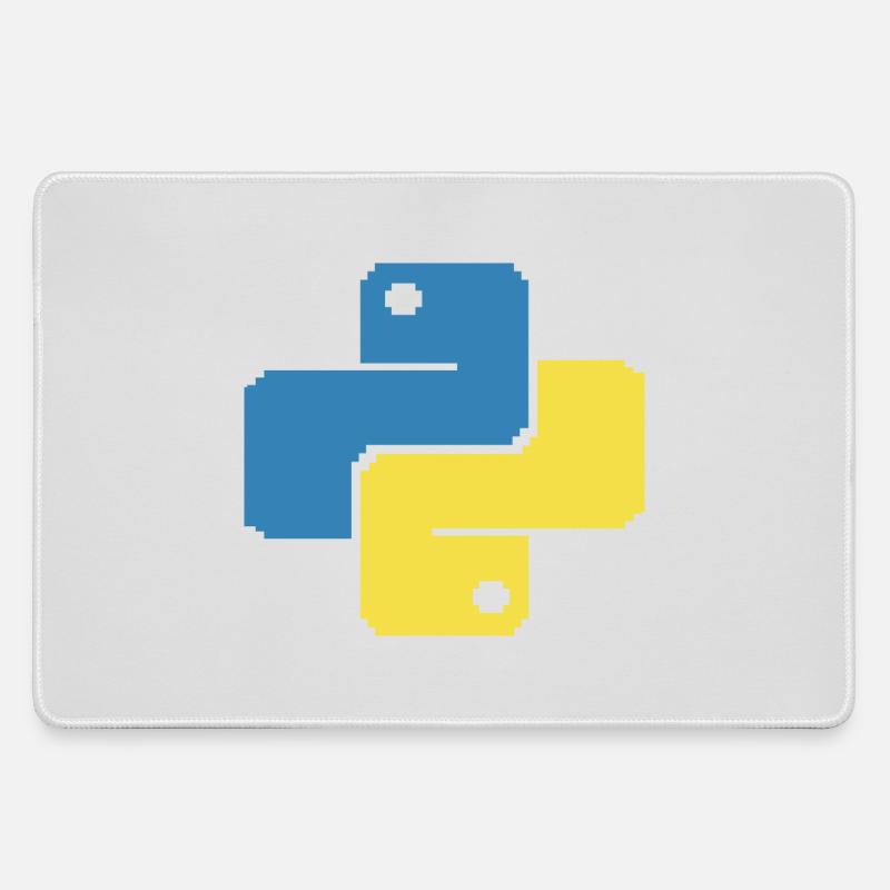 Python Pixelart - Mousepad groß für Gamer - Grau