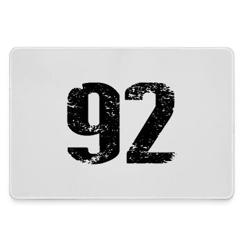 92 Number Jersey - Large Gaming Mouse Mat - grey - Front