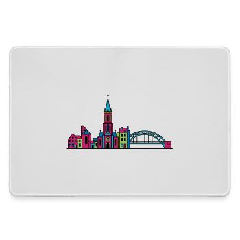 Ligne de la silhouette de la ville de Nimègue Waal Bridge - Grand tapis de souris gamer - bruyère - Devant