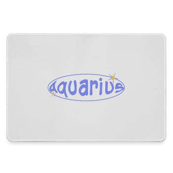 Aquarius Sign - Mousepad groß für Gamer - Grau - Vorne