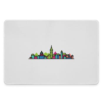 Biel Bienne City Skyline Moderne Linienkunst - Mousepad groß für Gamer - Grau - Vorne