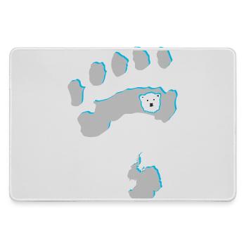 Eisbär 8 - Mousepad groß für Gamer - Grau - Vorne