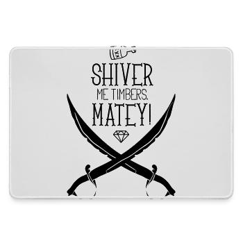 Illustration Featuring Pirate-Themed Design Swords - Large Gaming Mouse Mat - grey - Front