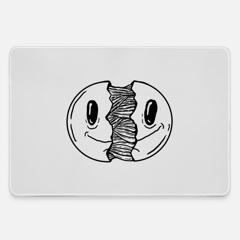 Smile Open - Large Gaming Mouse Mat - grey