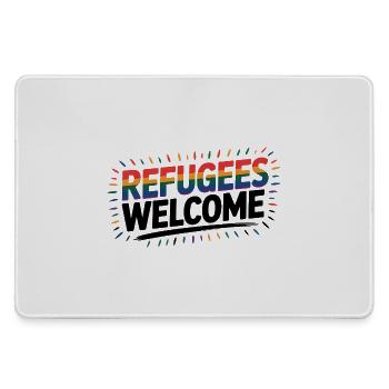 Accueil des réfugiés - Logo Cool Pride - Grand tapis de souris gamer - bruyère - Devant