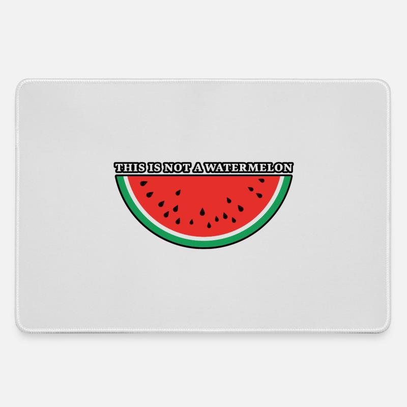This Is Not A Watermelon - Large Gaming Mouse Mat - grey