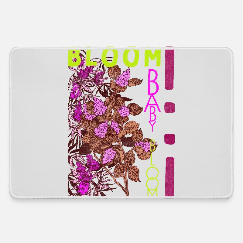 BLOOM BABY BLOOM - Large Gaming Mouse Mat - grey