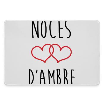Amber Wedding 34 years of marriage - Large Gaming Mouse Mat - grey - Front