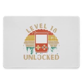 Level 18 freigeschaltet - Mousepad groß für Gamer - Grau - Vorne