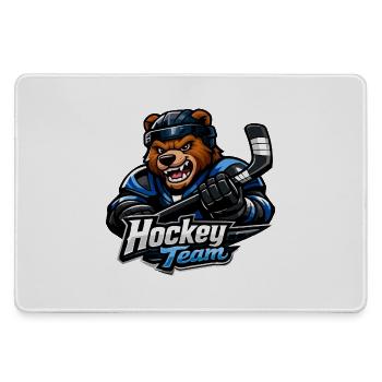 Bär Eishockey Team Maskottchen - Large Gaming Mouse Mat - grey - Front
