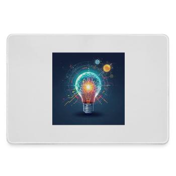 Neon Brain Lamp Innovation - Large Gaming Mouse Mat - grey - Front