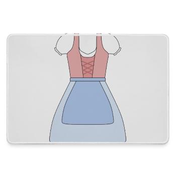 Traditionelles bayerisches Dirndl Design - Mousepad groß für Gamer - Grau - Vorne