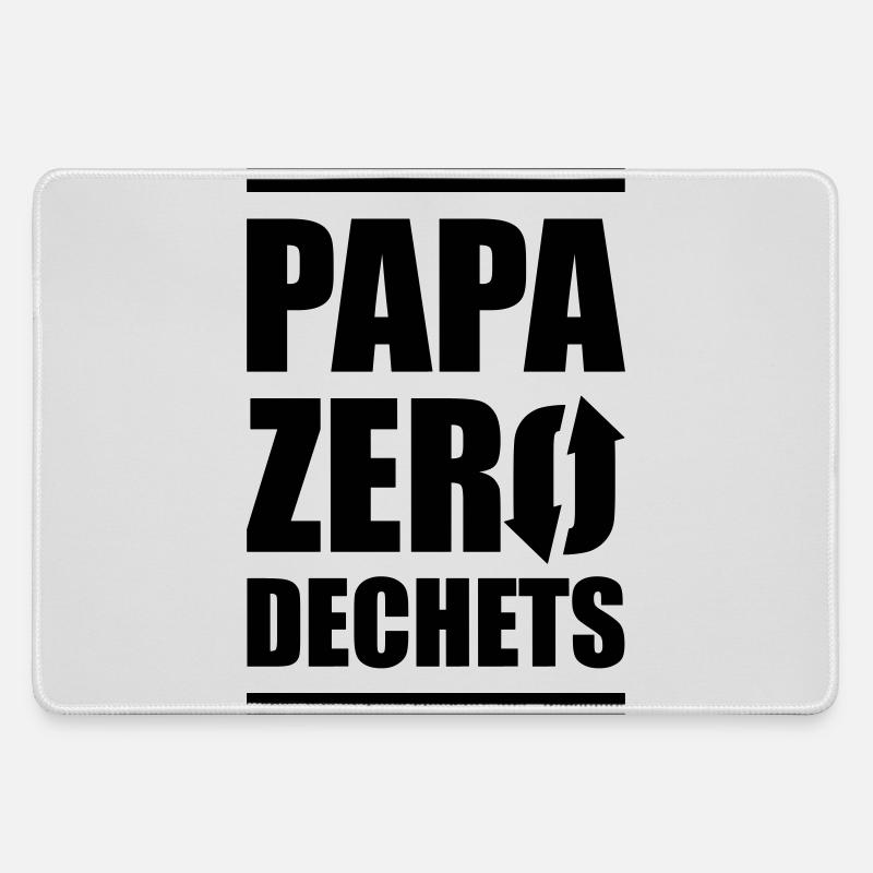 papa zero dechets - Grand tapis de souris gamer - bruyère