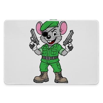 Bewaffneter Maus-Ranger - Mousepad groß für Gamer - Grau - Vorne
