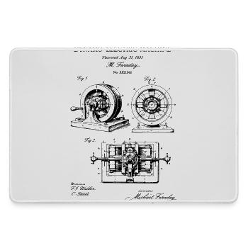 Plan de brevet pour machine électrique - Grand tapis de souris gamer - bruyère - Devant