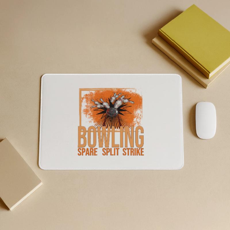 Bowling - Spare - Split - Strike Mousepad groß für Gamer