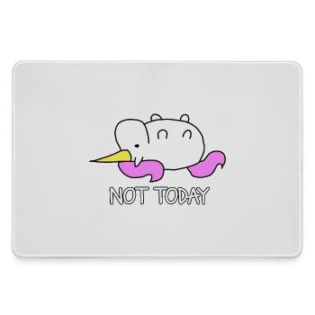 Lazy Unicorn Not Today Saying - Large Gaming Mouse Mat - grey - Front