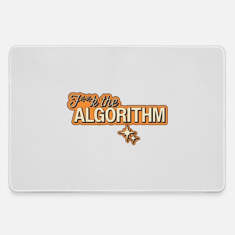 Fk the Algorithm – Digitale Rebellion - Mousepad groß für Gamer - Grau