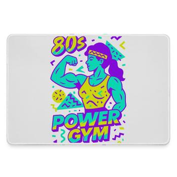80s Power Gym / Strong Woman - Large Gaming Mouse Mat - grey - Front