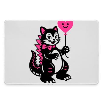 Chat Monstre Rose - Grand tapis de souris gamer - bruyère - Devant
