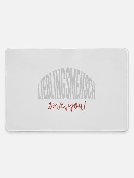 Lieblingsmensch - Mousepad groß für Gamer - Grau