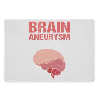 Gehirn Aneurysma - Mousepad groß für Gamer - Grau - Vorne