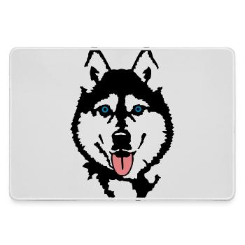 Husky - Mousepad groß für Gamer - Grau - Vorne