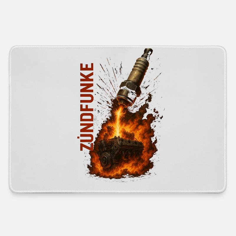 ZÜNDFUNKE – Firestarter - Large Gaming Mouse Mat - grey