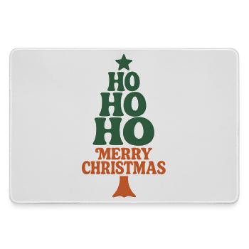 Hohoho Hippie 70s Retro Christmas - Large Gaming Mouse Mat - grey - Front