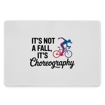 Künstlerisches Radfahren Kein Herbst Es ist Choreografie - Mousepad groß für Gamer - Grau - Vorne