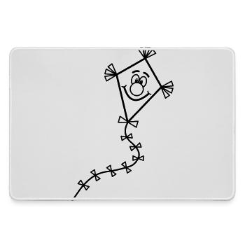 Einen lustigen Drachen steigen lassen - Mousepad groß für Gamer - Grau - Vorne