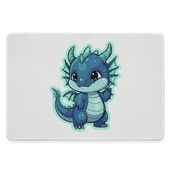 Little Dragon Dream - Large Gaming Mouse Mat - grey - Front