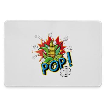 Pop Art Style Corn on the Cob with Popcorn Effect - Large Gaming Mouse Mat - grey - Front